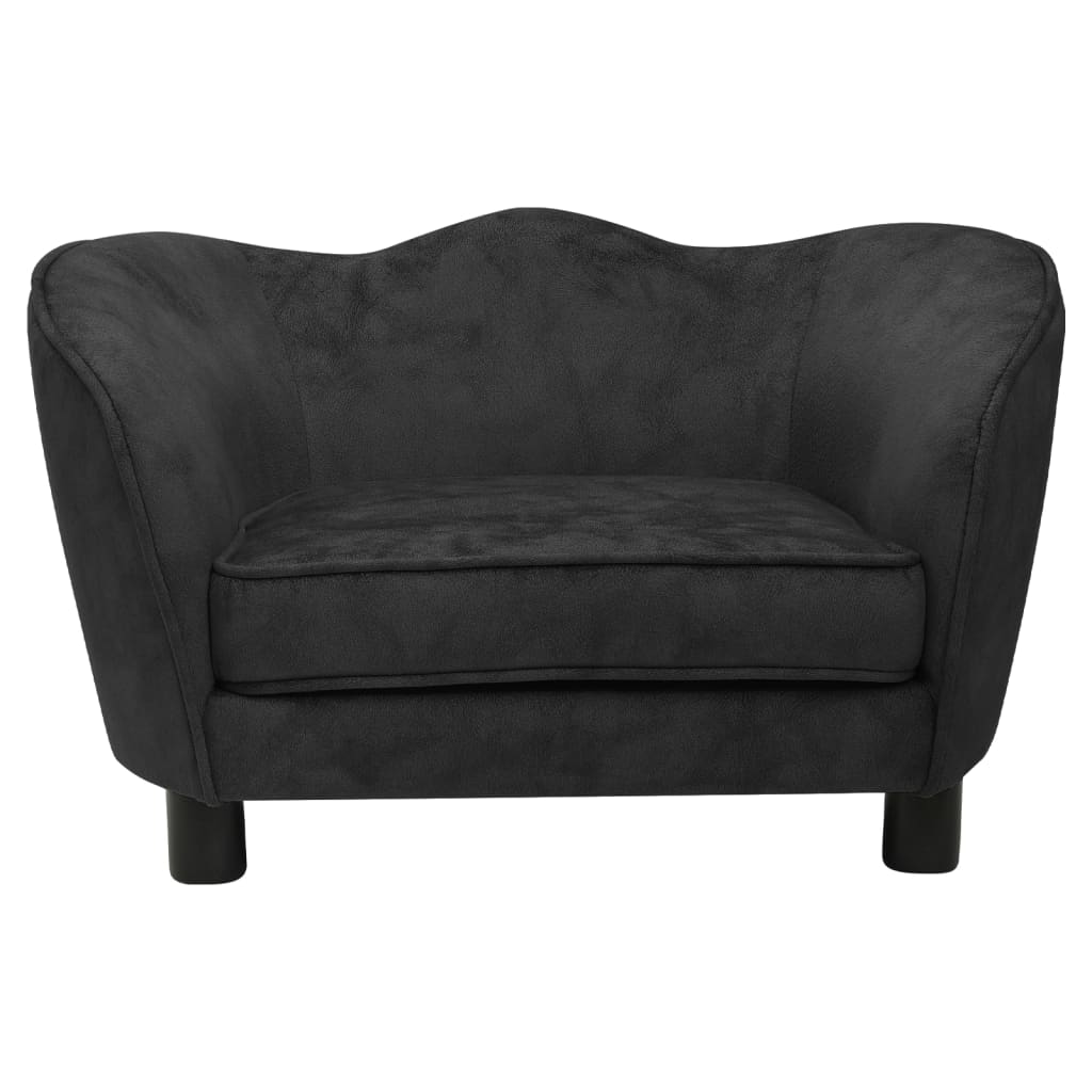 Divano per Cani Nero 66x43x40 cm in Peluche