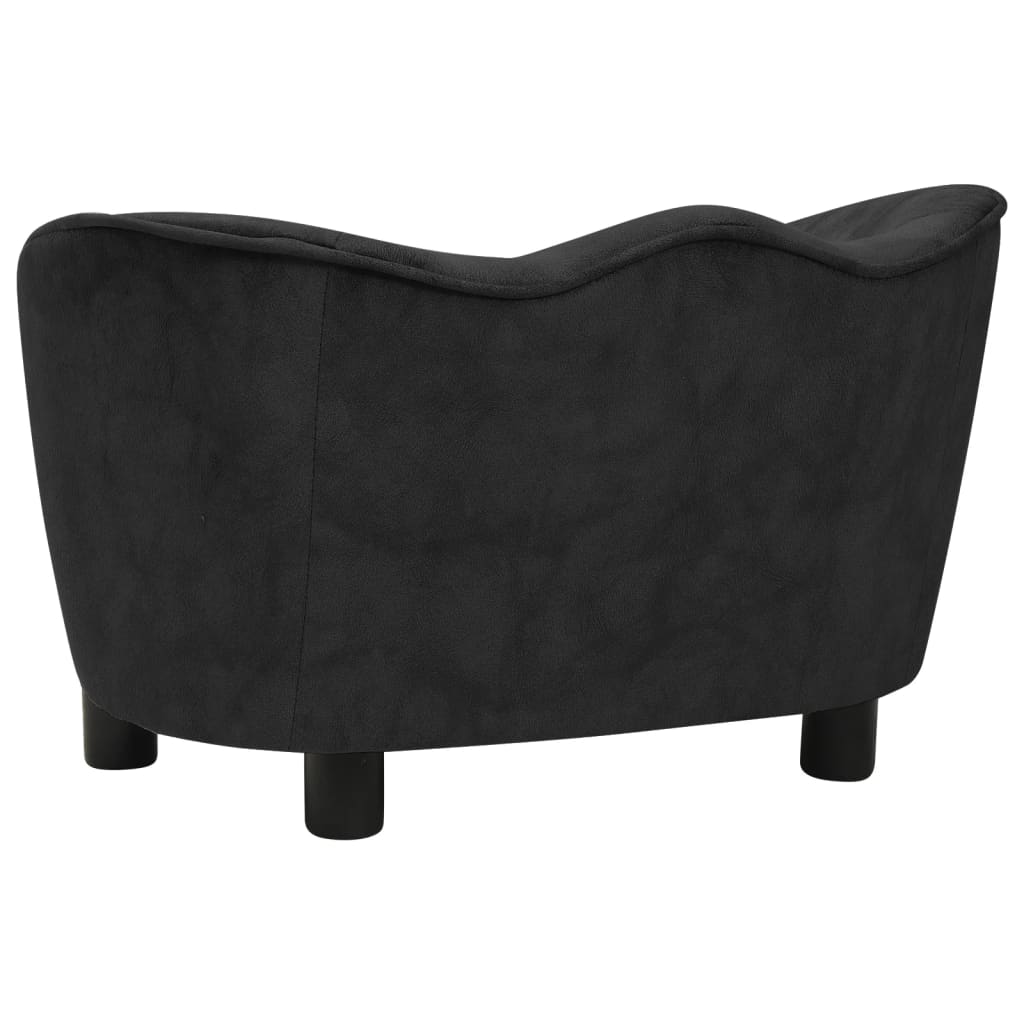Divano per Cani Nero 66x43x40 cm in Peluche