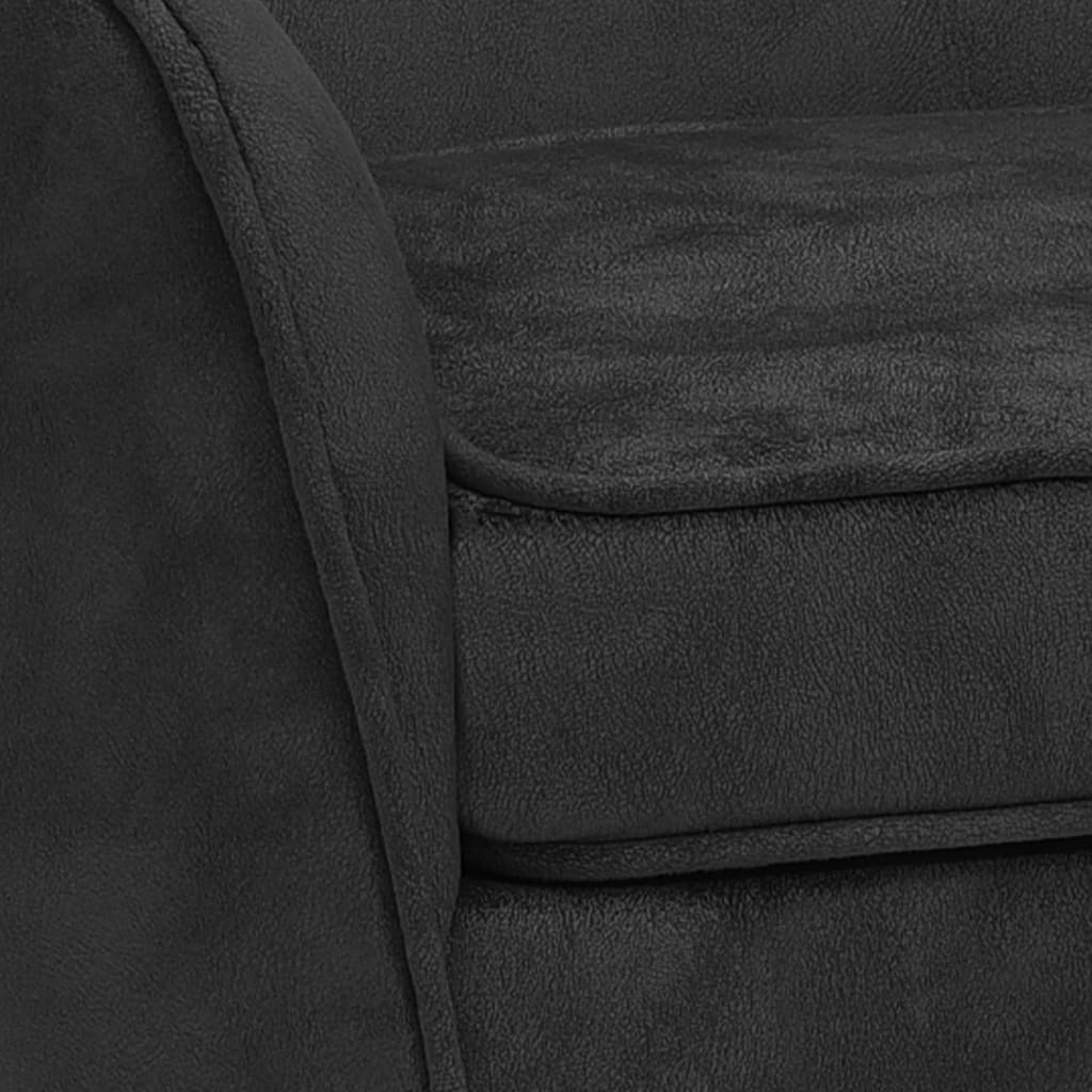 Divano per Cani Nero 66x43x40 cm in Peluche
