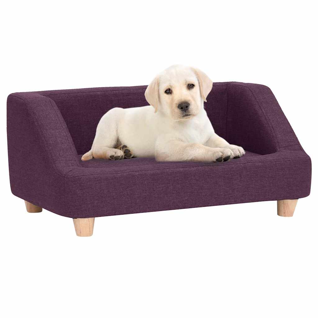 Divano per Cani Rosso Borgogna 95x63x39 cm in Lino