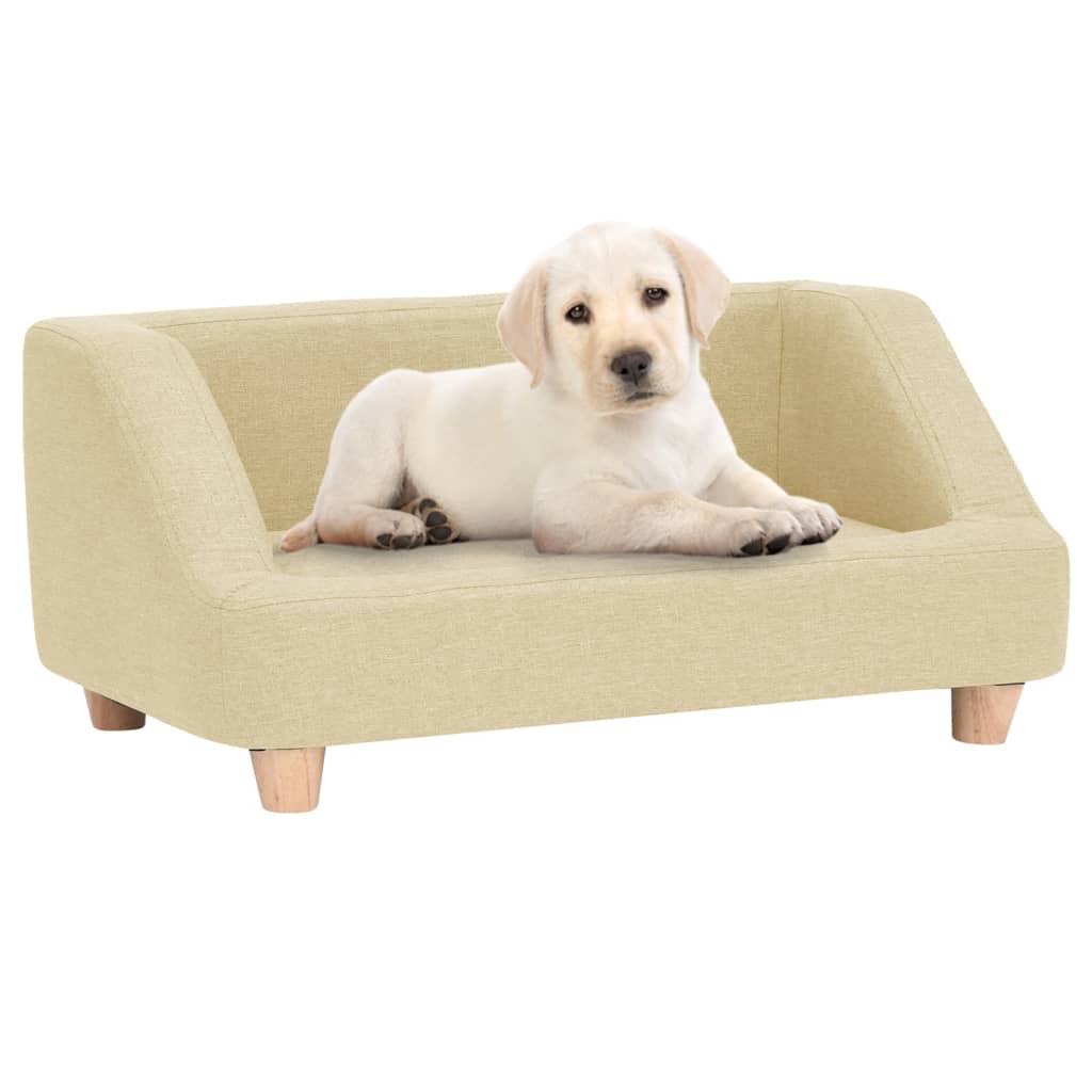 Divano per Cani Crema 95x63x39 cm in Lino