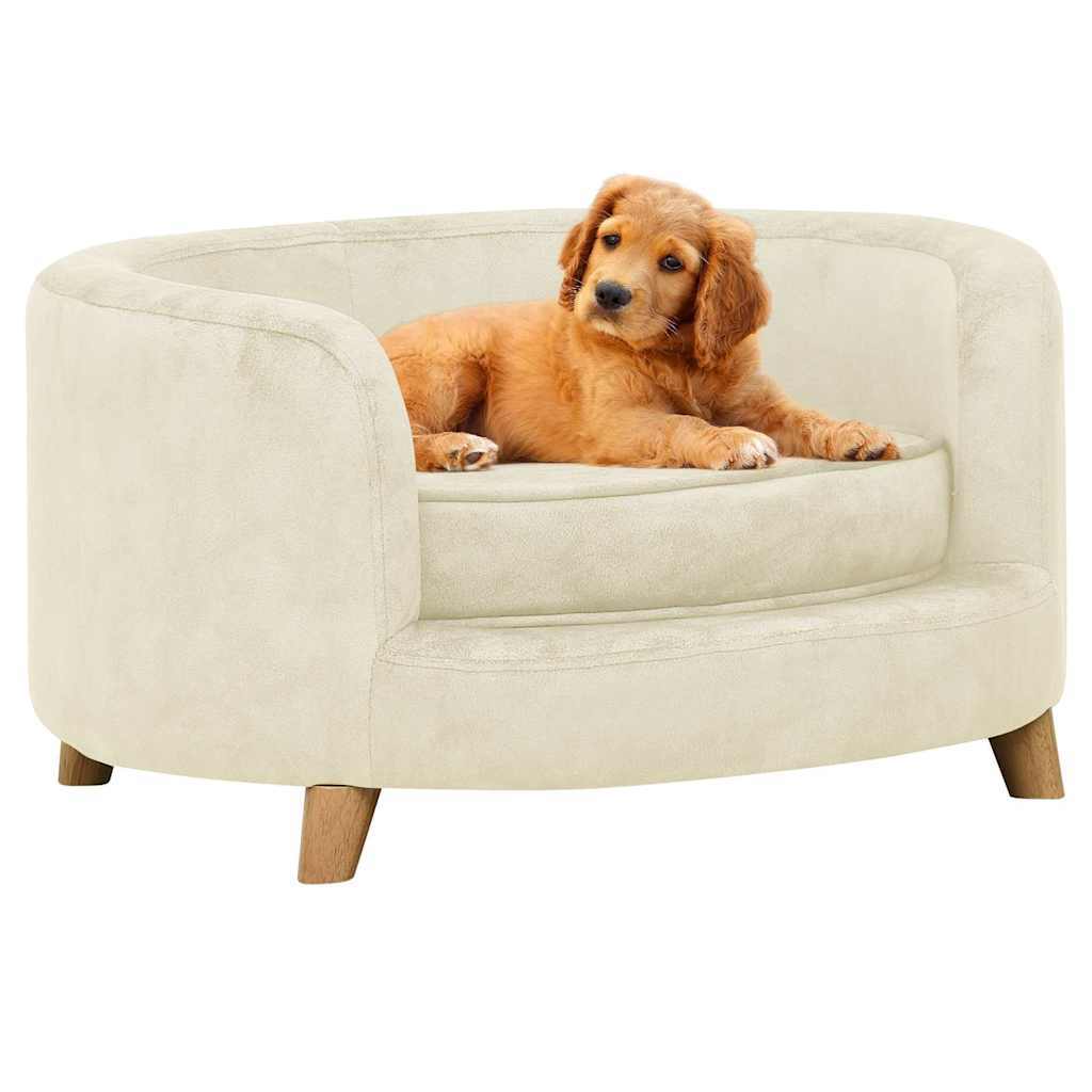 Divano per Cani Crema 69x69x36 cm in Peluche
