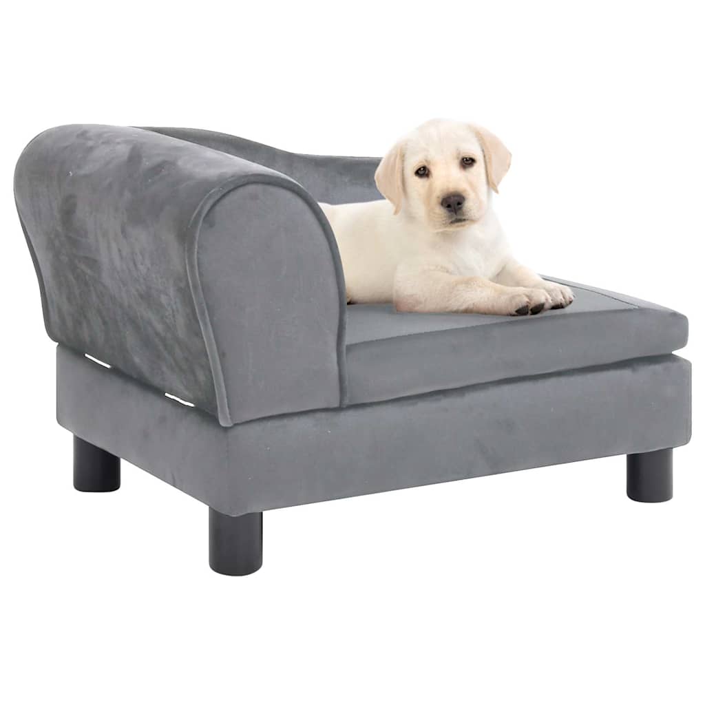 Divano per Cani Grigio 57x34x36 cm in Peluche
