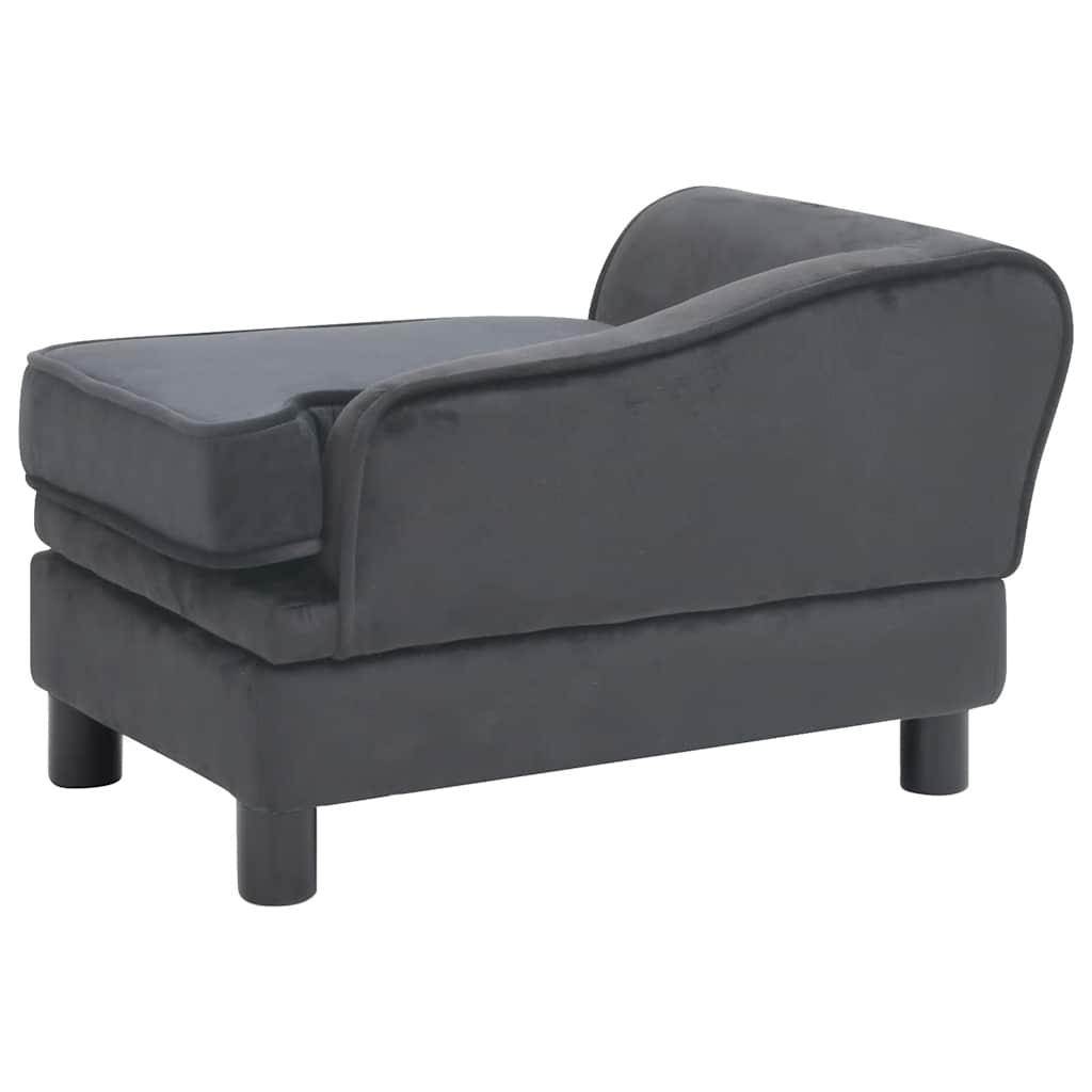 Divano per Cani Grigio Scuro 57x34x36 cm in Peluche