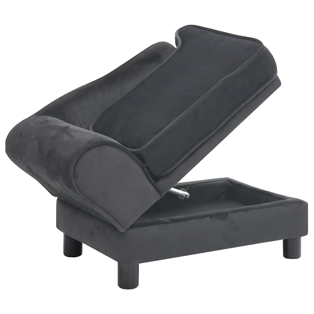Divano per Cani Grigio Scuro 57x34x36 cm in Peluche