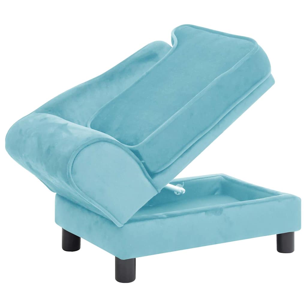 Divano per Cani Turchese 57x34x36 cm in Peluche