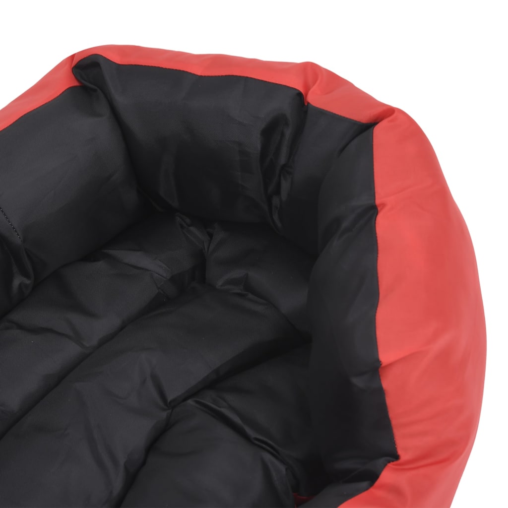 Cuscino per Cani Reversibile e Lavabile Rosso e Nero 65x50x20cm