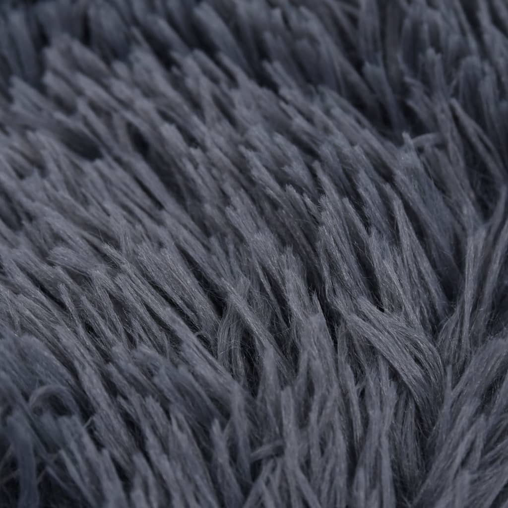 Cuscino Lavabile Cani e Gatti Grigio Scuro 70x70x15 cm Peluche