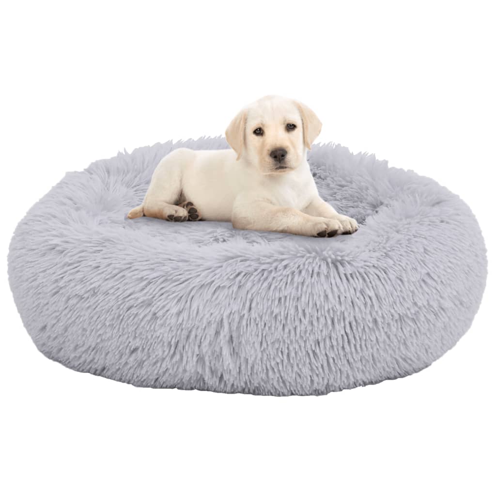 Cuscino Lavabile Cani e Gatti Grigio Chiaro 90x90x16 cm Peluche