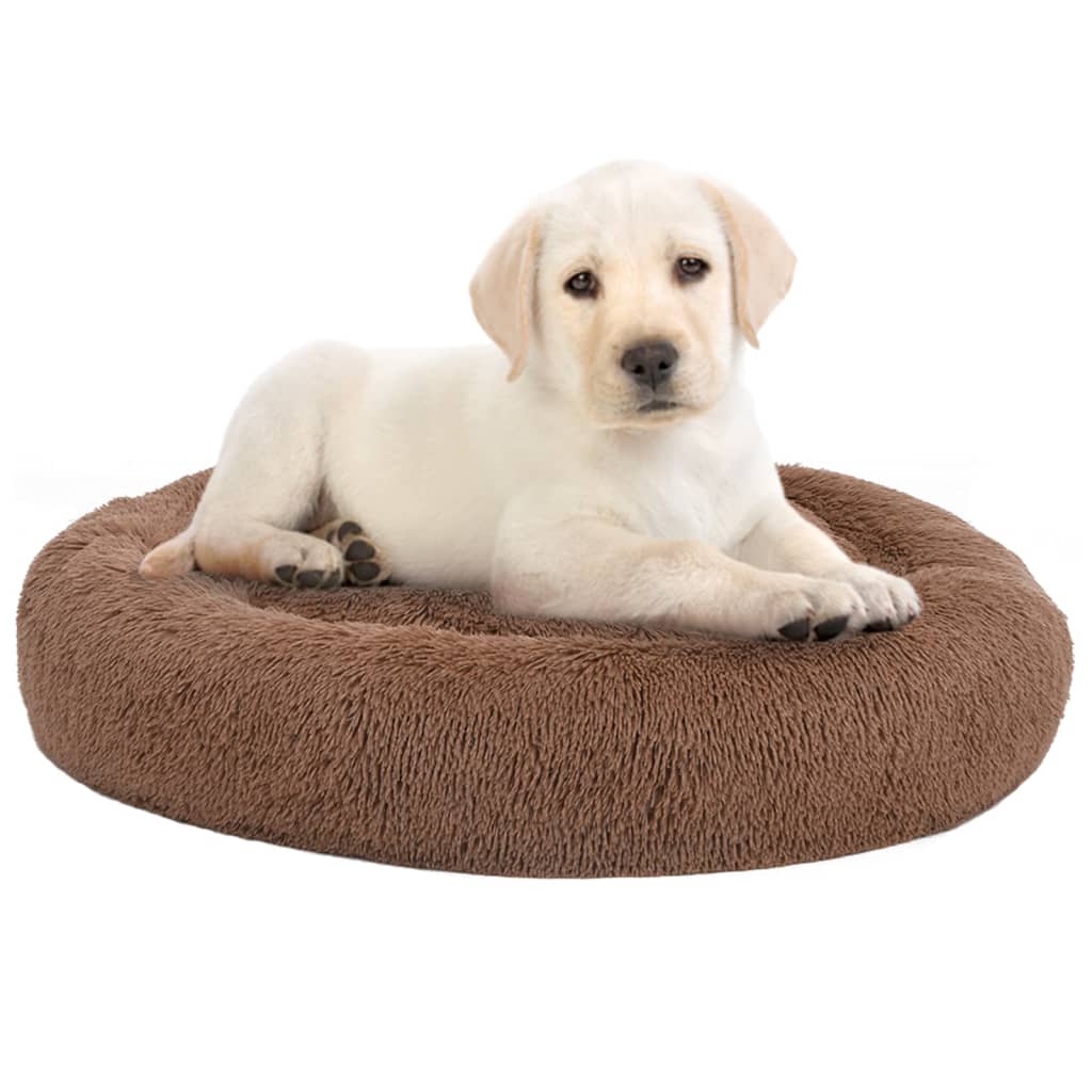 Cuscino Lavabile per Cani e Gatti Marrone 70x70x15 cm Peluche