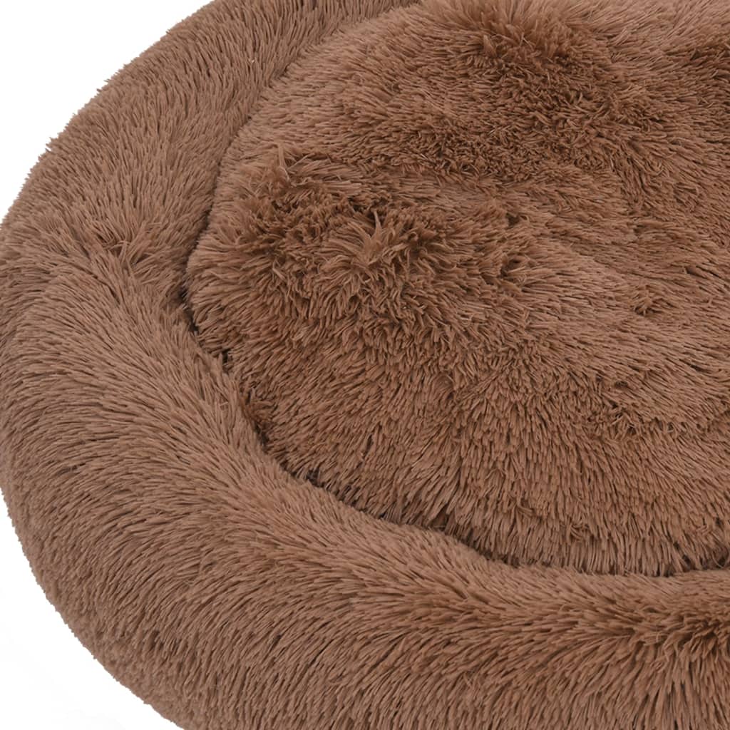 Cuscino Lavabile per Cani e Gatti Marrone 70x70x15 cm Peluche