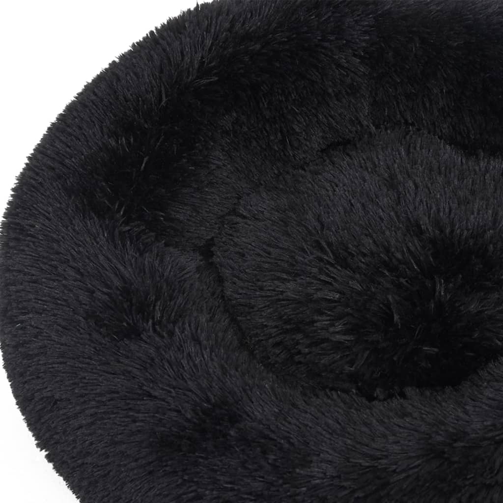 Cuscino Lavabile per Cani e Gatti Nero 90x90x16 cm in Peluche
