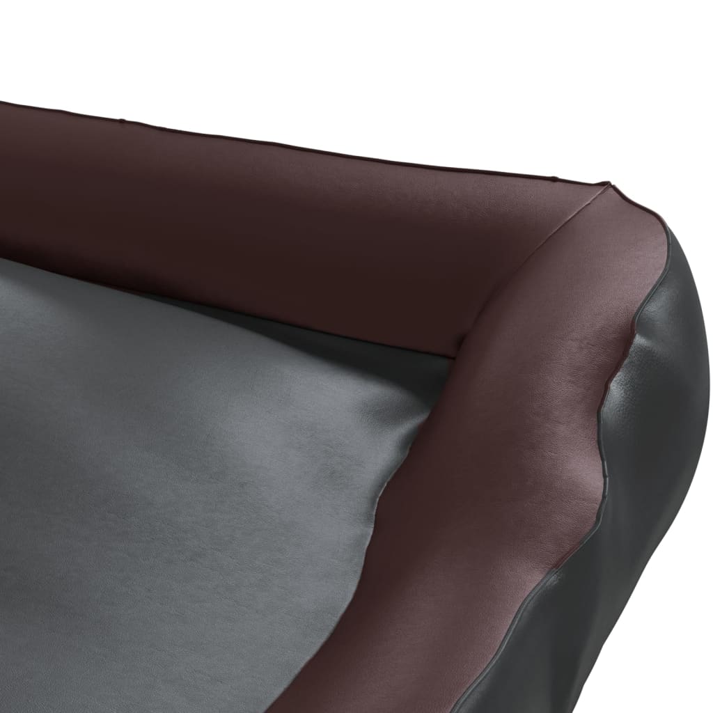 Cuccia per Cani Nera e Marrone 105x80x25 cm in Similpelle