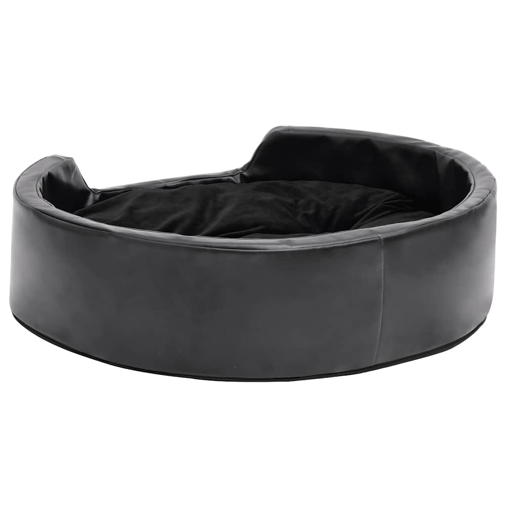 Lettino per Cani Nero 69x59x19 cm in Peluche e Similpelle