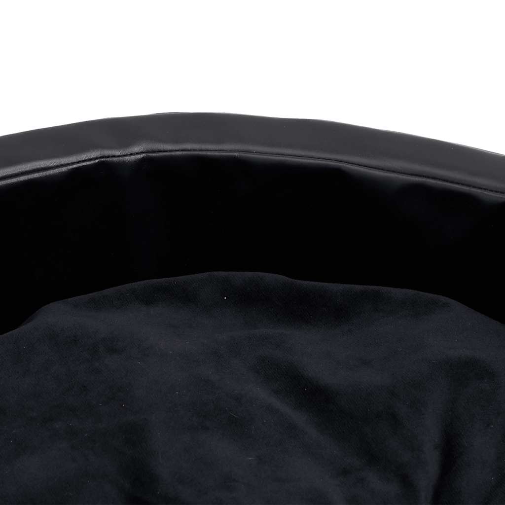 Lettino per Cani Nero 69x59x19 cm in Peluche e Similpelle