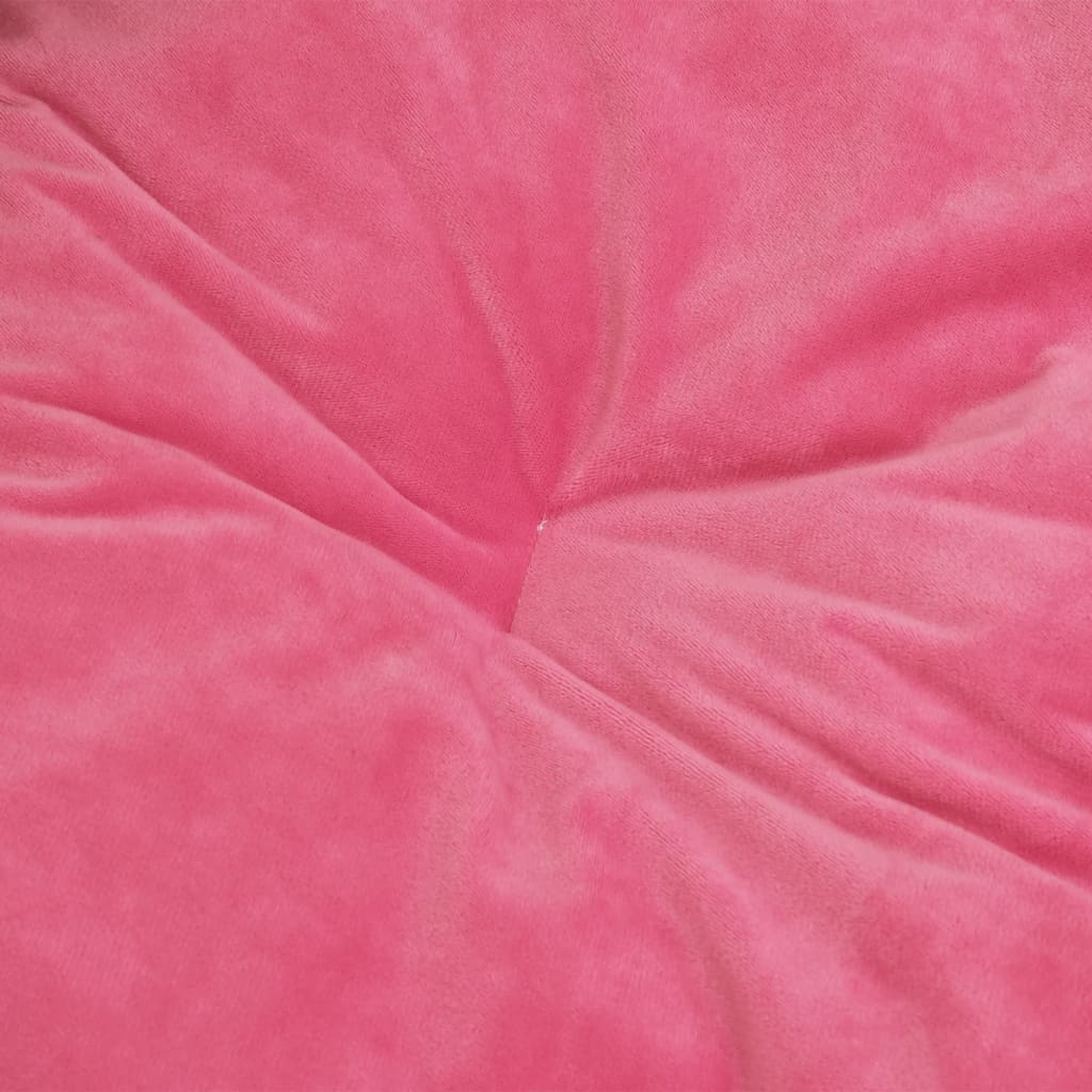 Lettino per Cani Nero e Rosa 79x70x19 cm Peluche e Similpelle