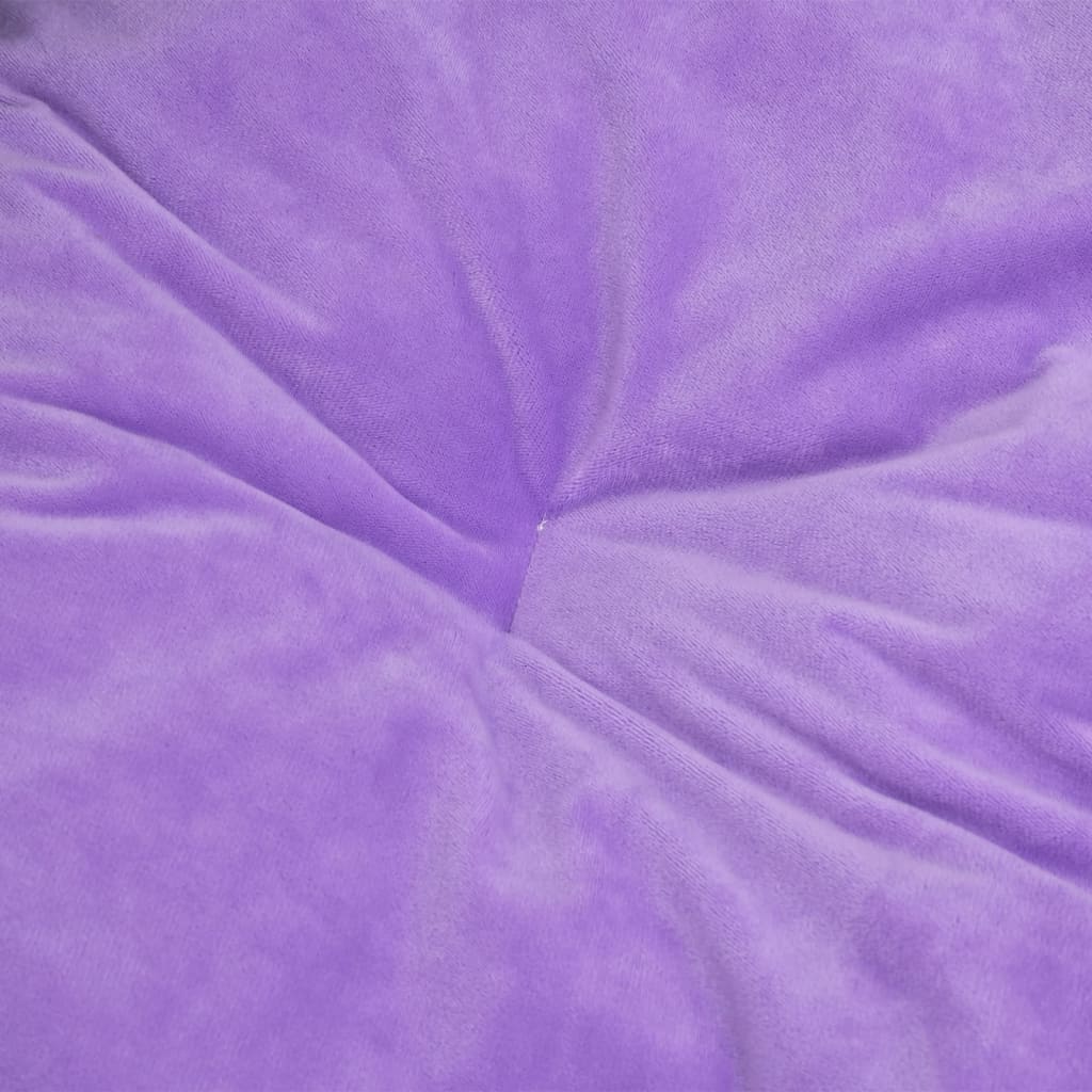 Lettino per Cani Nero e Viola 69x59x19 cm Peluche e Similpelle