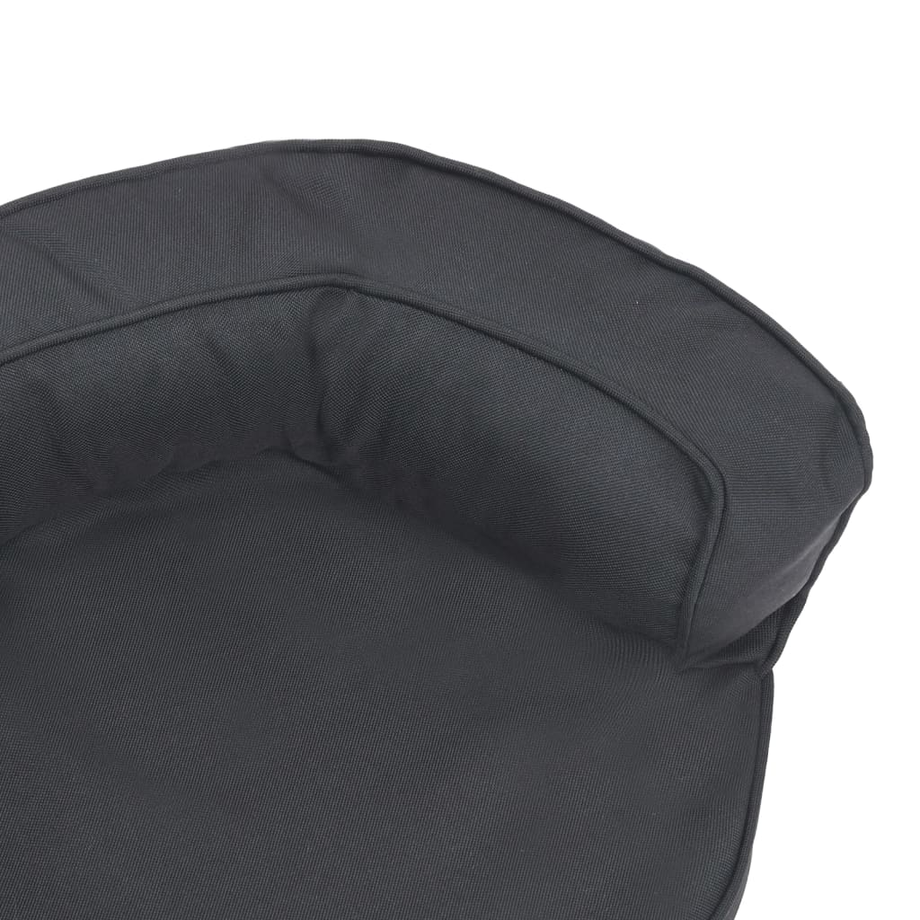 Materasso Ergonomico per Cani 60x42 cm Effetto Lino Nero