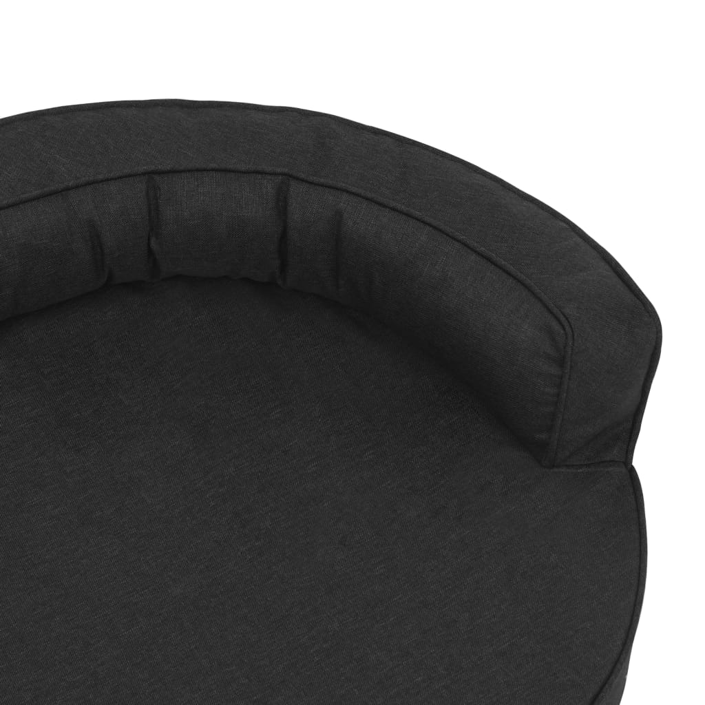 Materasso Ergonomico Lettino per Cani 90x64cm Effetto Lino Nero