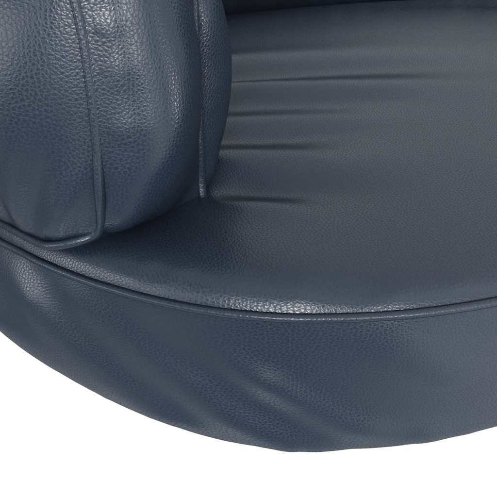 Letto Cani Ergonomico Gommapiuma Blu Scuro 88x65 cm Similpelle
