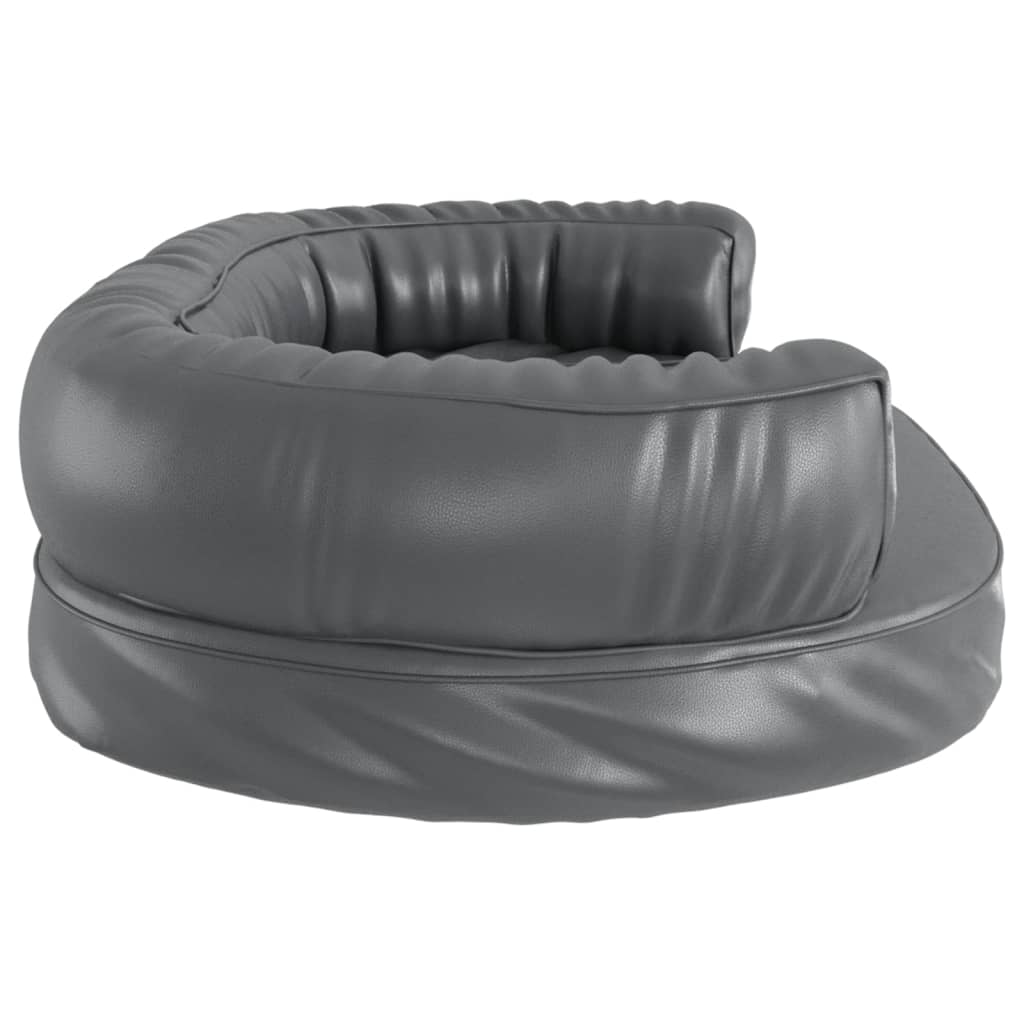 Letto per Cani Ergonomico Gommapiuma Grigio 88x65 cm Similpelle