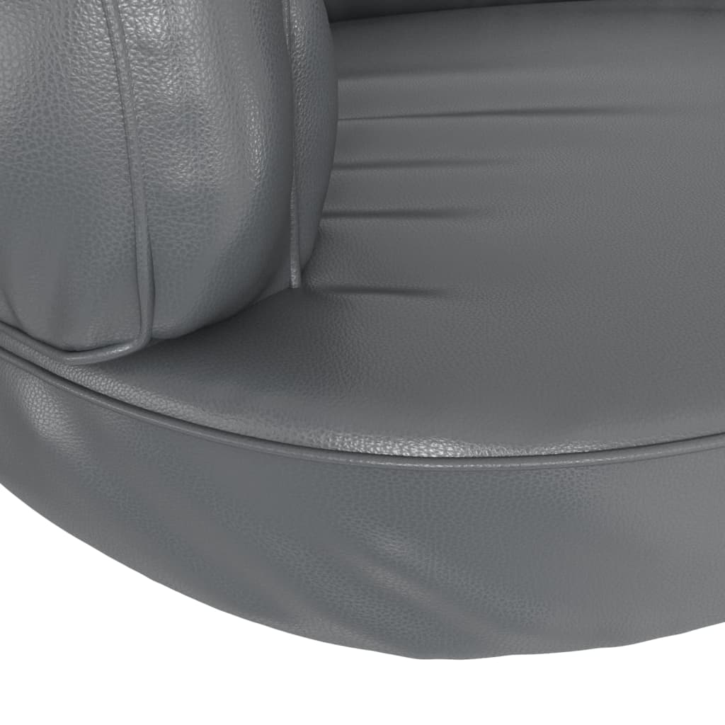 Letto per Cani Ergonomico Gommapiuma Grigio 88x65 cm Similpelle