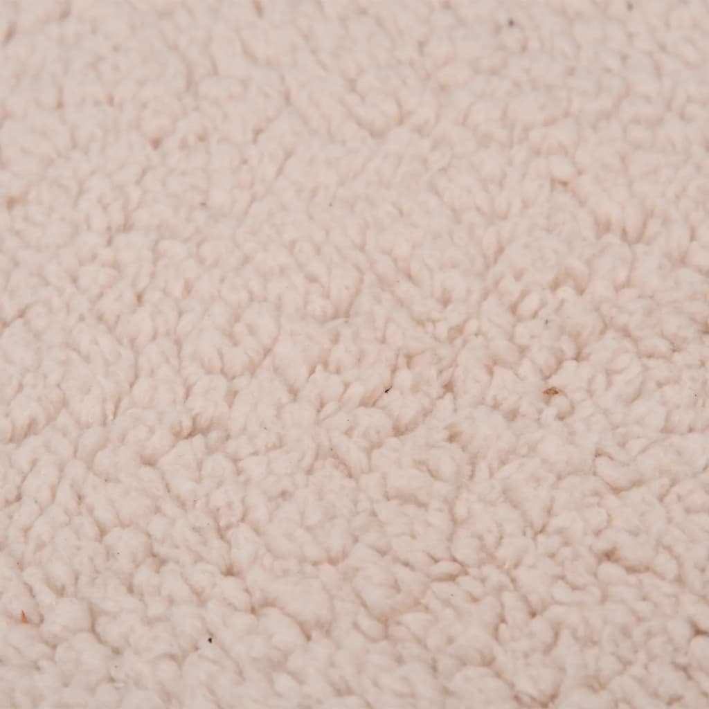 Materasso Ergonomico per Cani 75x53cm Pile Effetto Lino Marrone