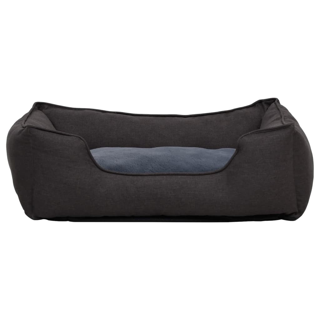 Lettino per Cani Grigio Scuro 65x50x20 cm in Pile Effetto Lino