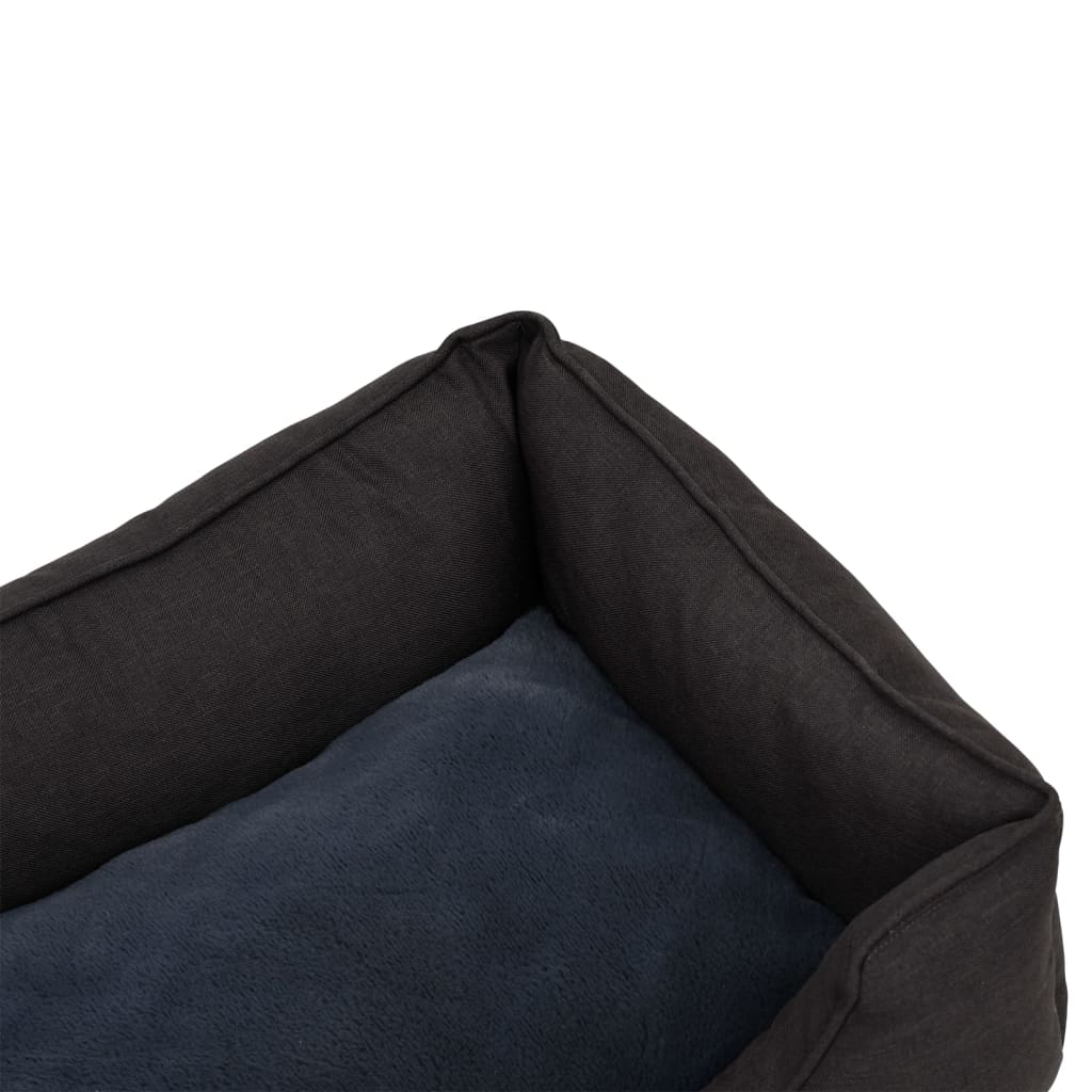 Lettino per Cani Grigio Scuro 65x50x20 cm in Pile Effetto Lino
