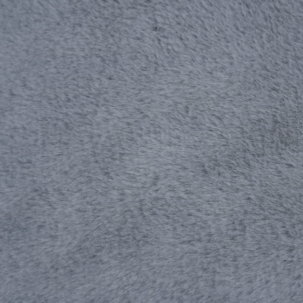 Lettino per Cani Grigio 65x50x20 cm in Pile Effetto Lino