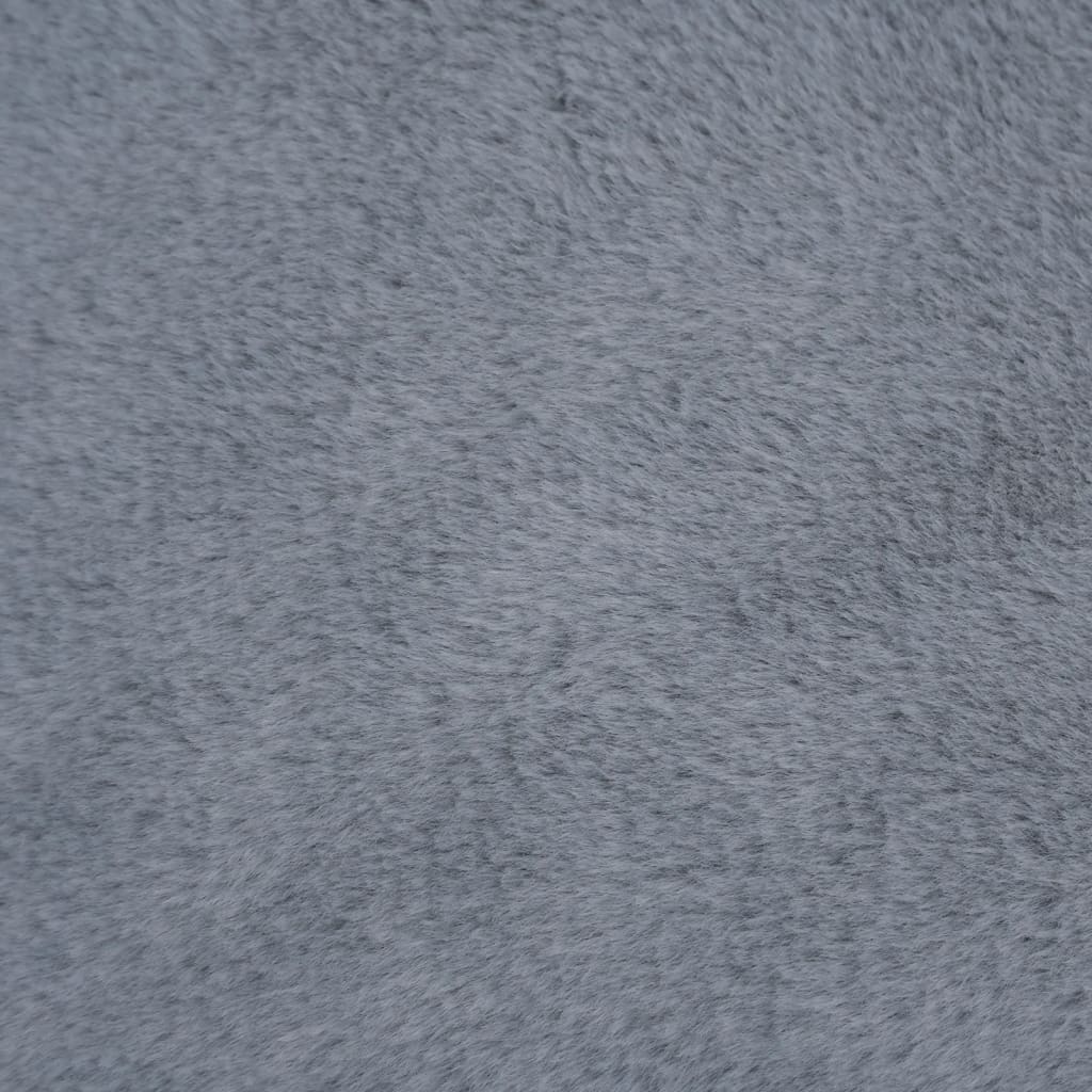 Lettino per Cani Grigio 85,5x70x23 cm in Pile Effetto Lino