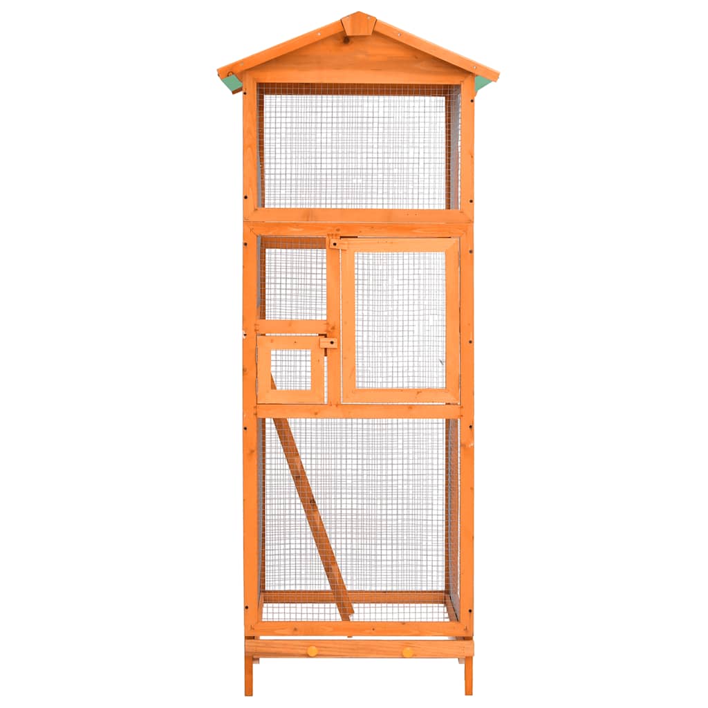 Gabbia per Uccelli 68x62x166 cm in Legno di Abete