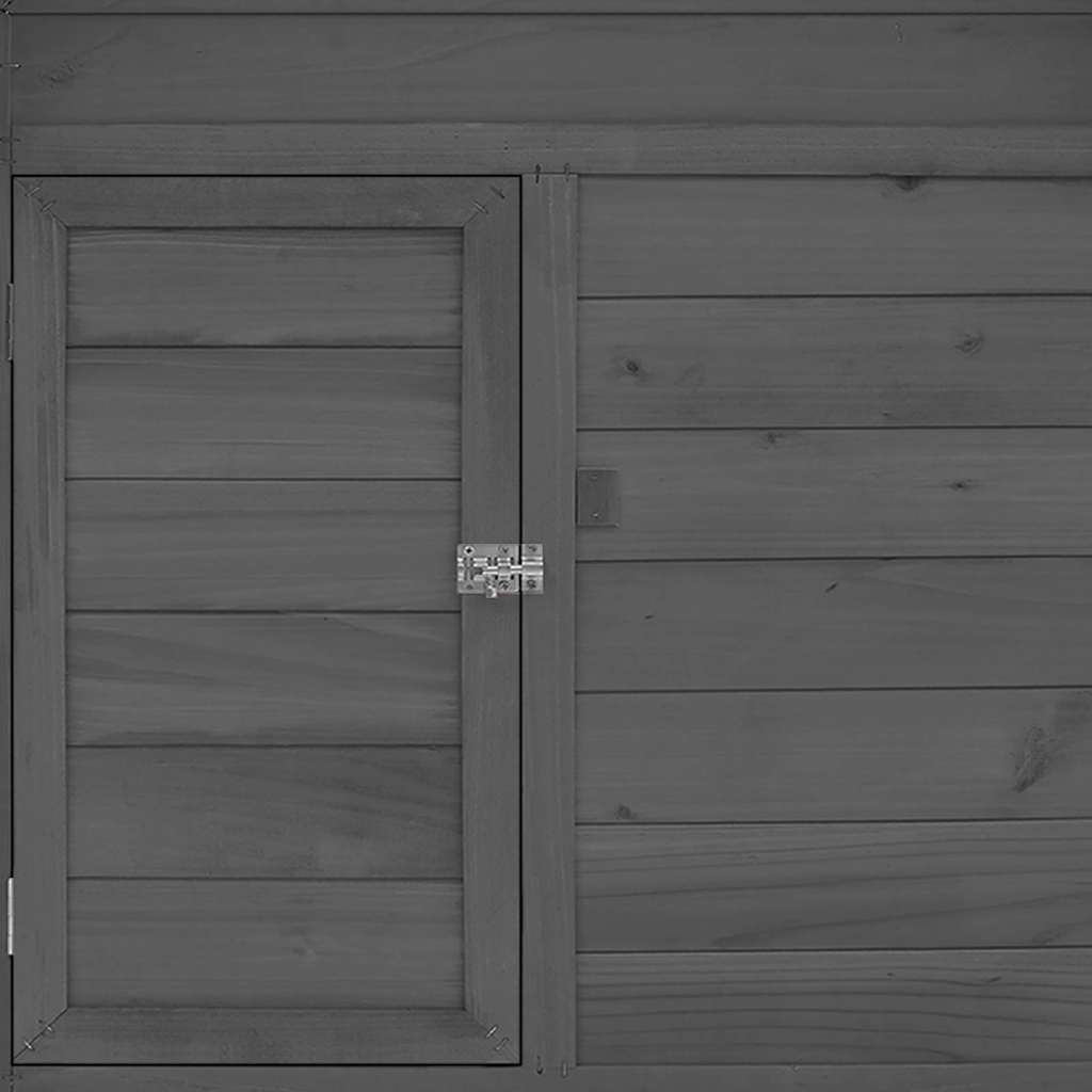 Pollaio Grigio e Bianco 150x96x110 cm Legno Massello di Abete