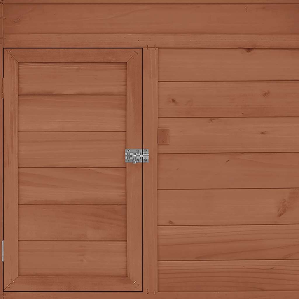 Pollaio Moka e Bianco 150x96x110 cm Legno Massello di Abete