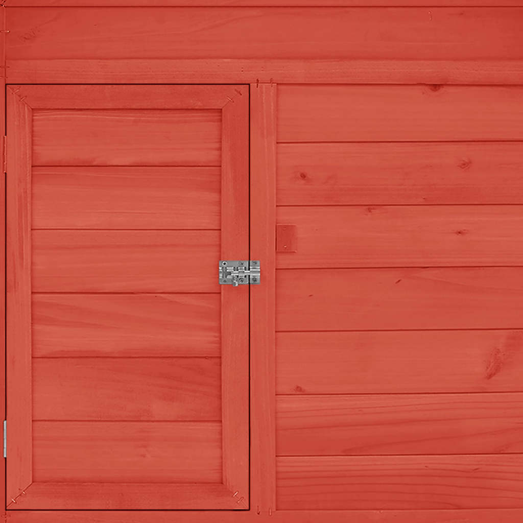 Pollaio Rosso e Bianco 150x96x110 cm Legno Massello di Abete