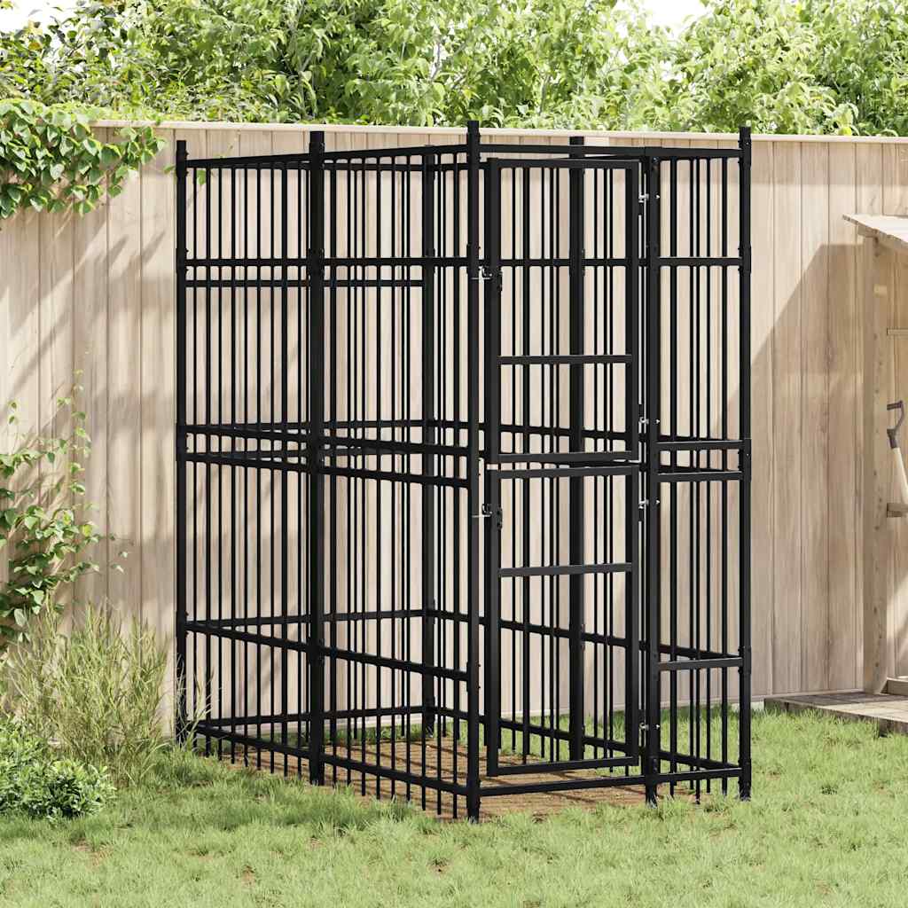 Gabbia per Cani da Esterno in Acciaio 1,84 m²