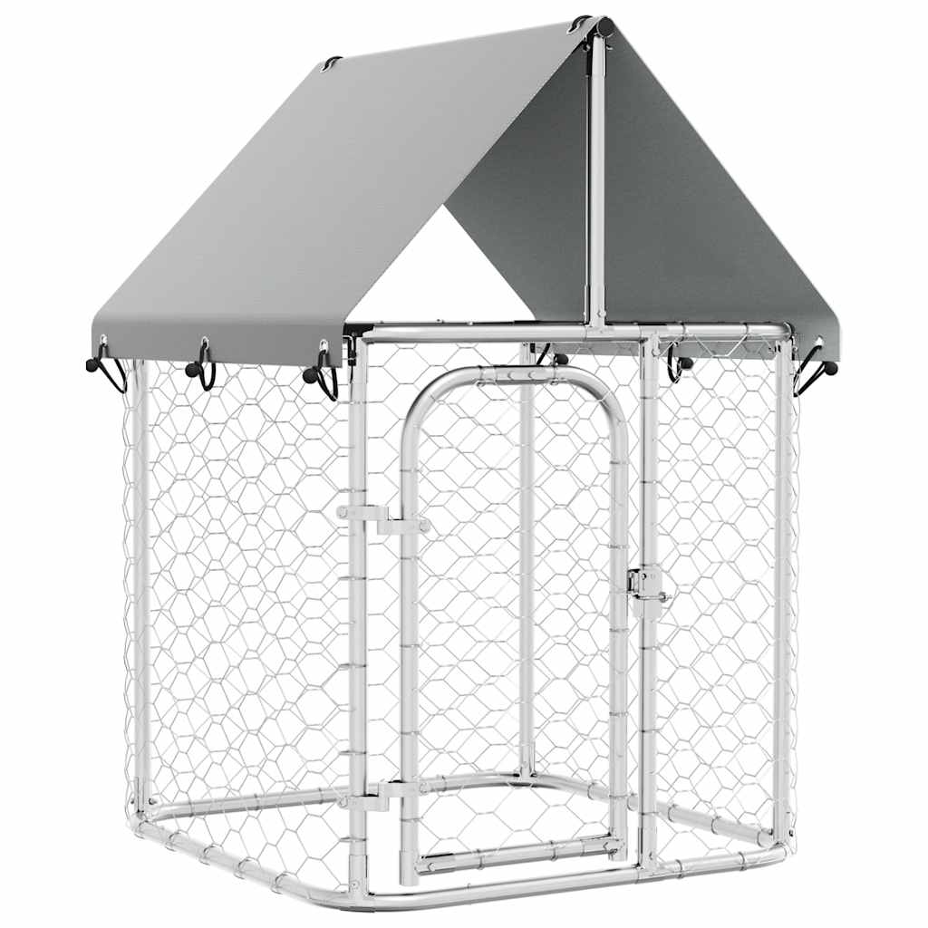 Gabbia per Cani da Esterno con Tetto 100x100x150 cm