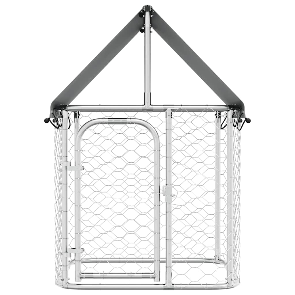 Gabbia per Cani da Esterno con Tetto 100x100x150 cm