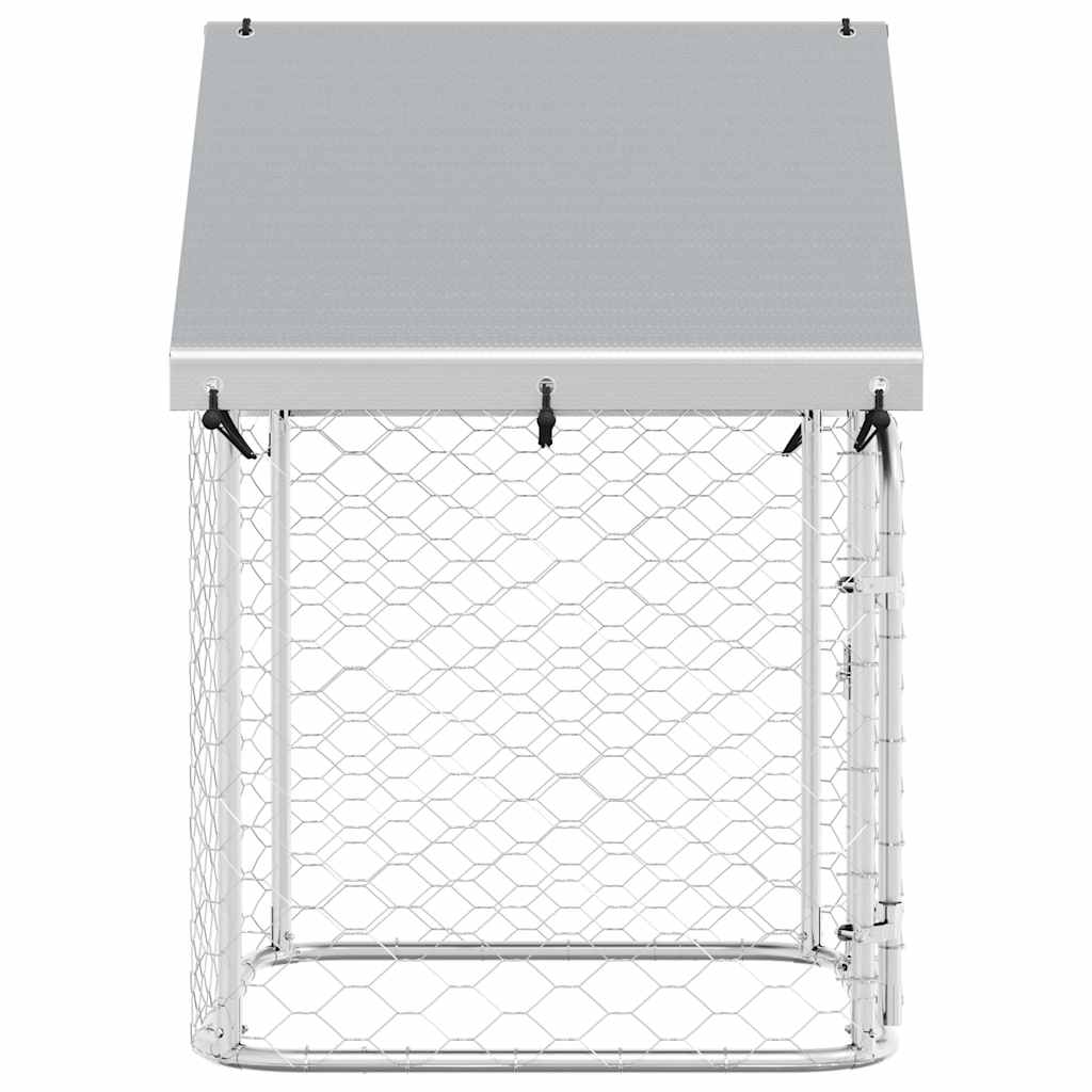 Gabbia per Cani da Esterno con Tetto 100x100x150 cm