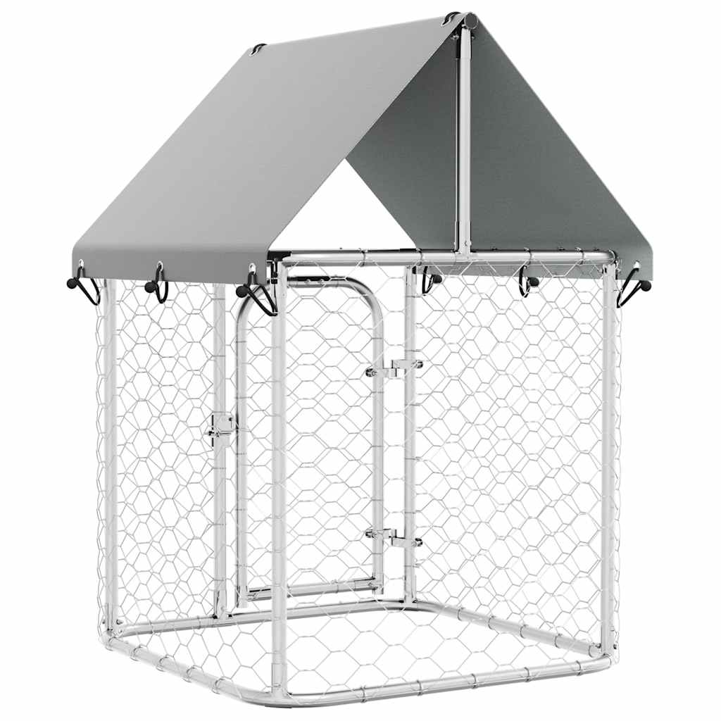 Gabbia per Cani da Esterno con Tetto 100x100x150 cm