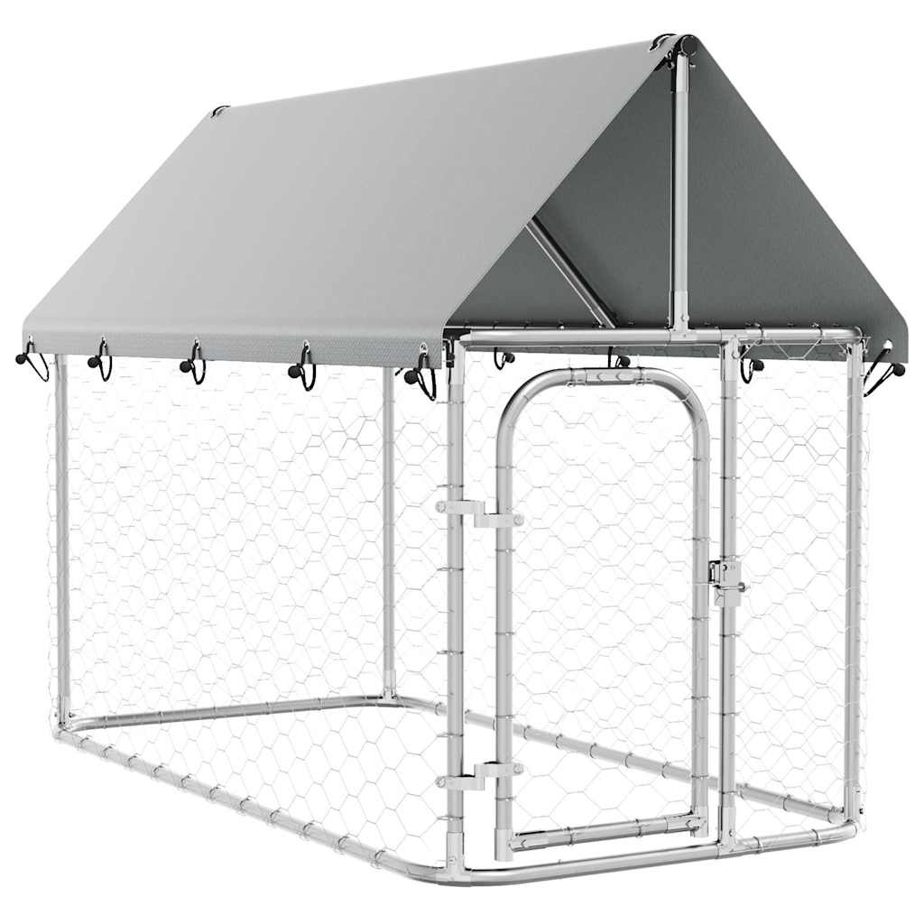 Gabbia per Cani da Esterno con Tetto 200x100x150 cm