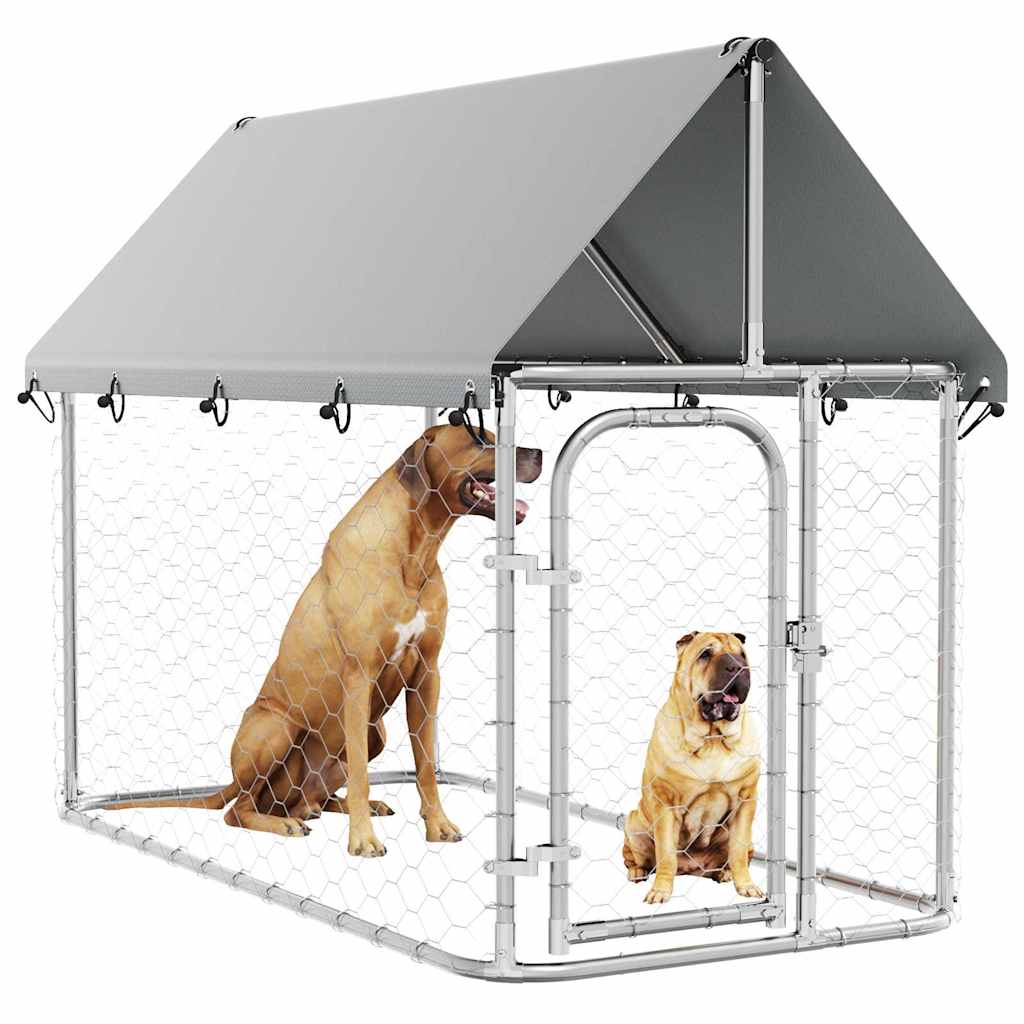 Gabbia per Cani da Esterno con Tetto 200x100x150 cm