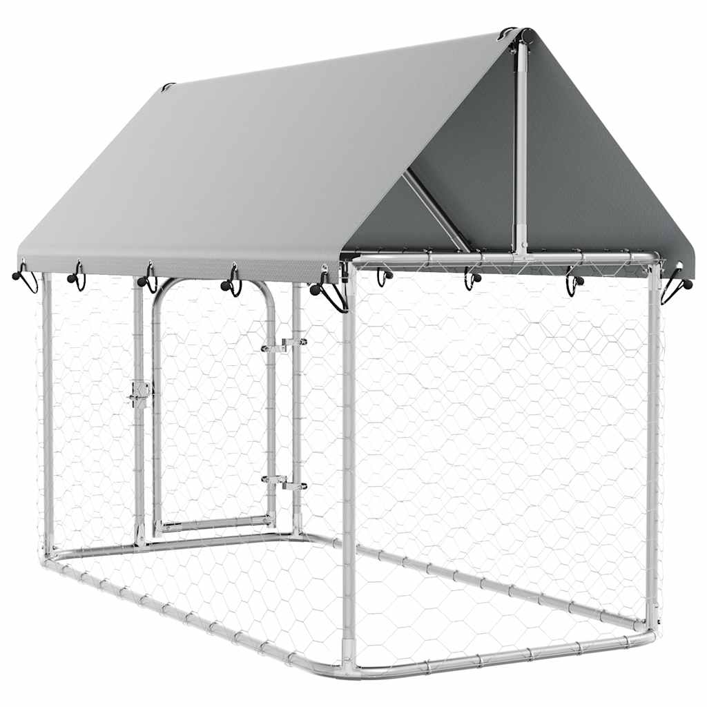 Gabbia per Cani da Esterno con Tetto 200x100x150 cm