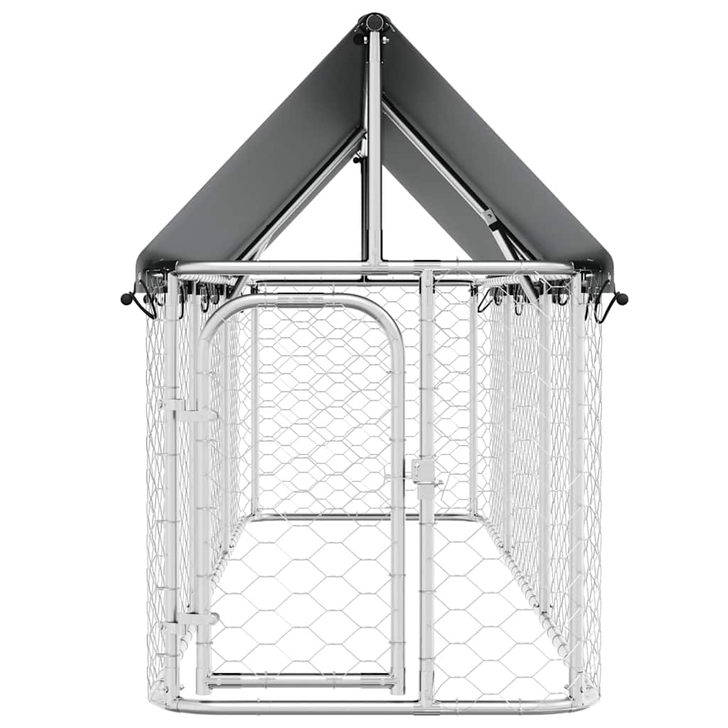 Gabbia per Cani da Esterno con Tetto 400x100x150 cm