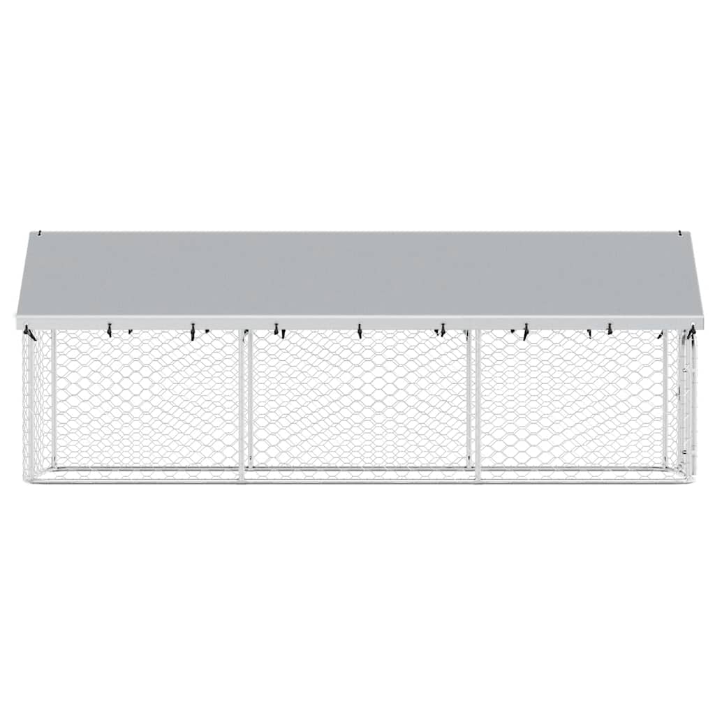 Gabbia per Cani da Esterno con Tetto 400x100x150 cm