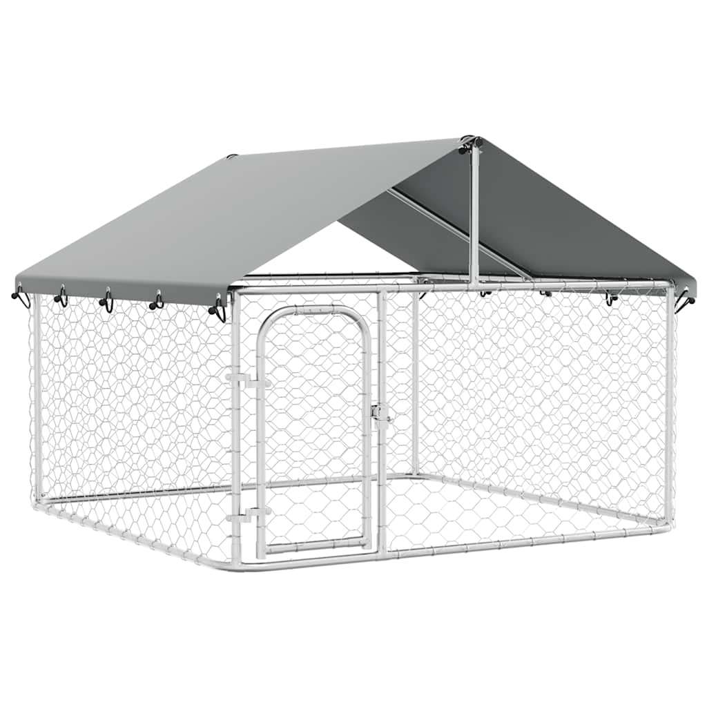 Gabbia per Cani da Esterno con Tetto 200x200x150 cm