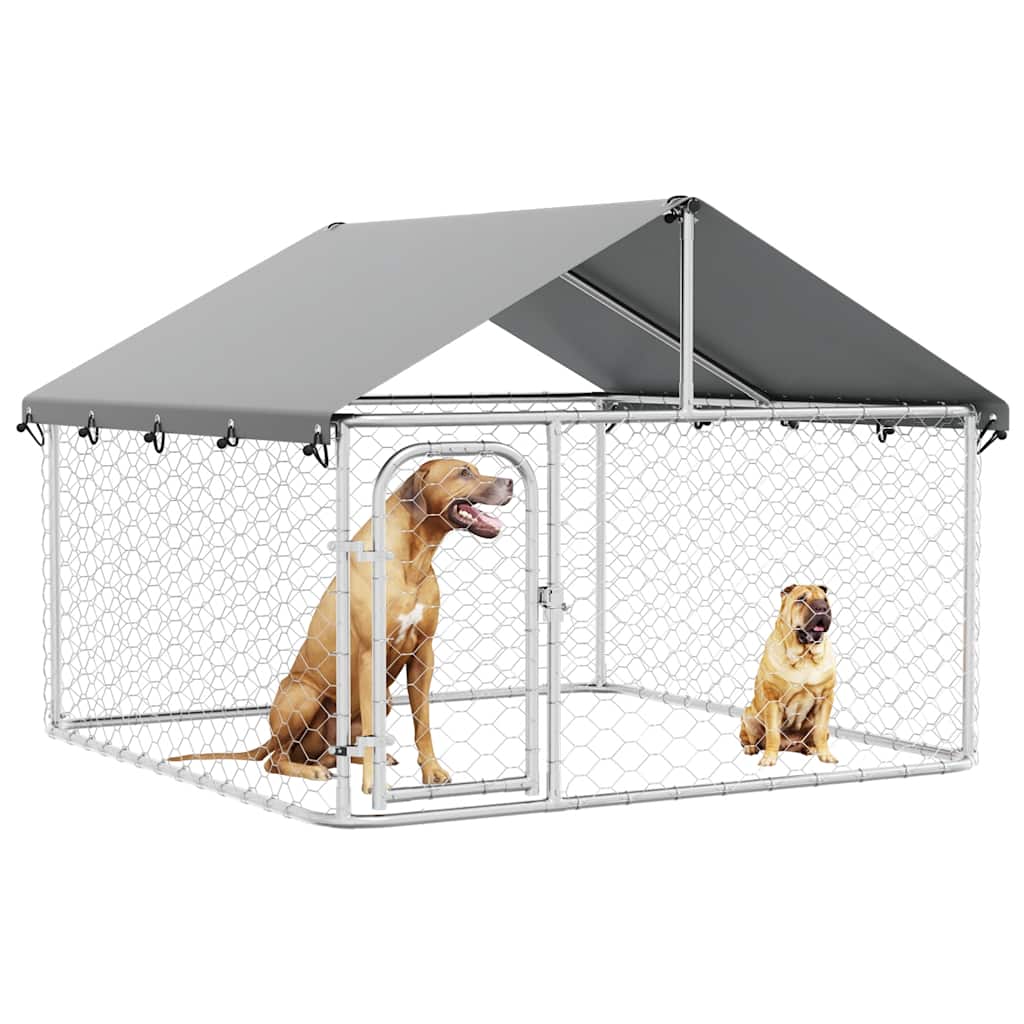Gabbia per Cani da Esterno con Tetto 200x200x150 cm