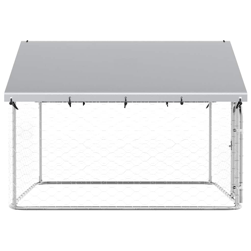 Gabbia per Cani da Esterno con Tetto 200x200x150 cm