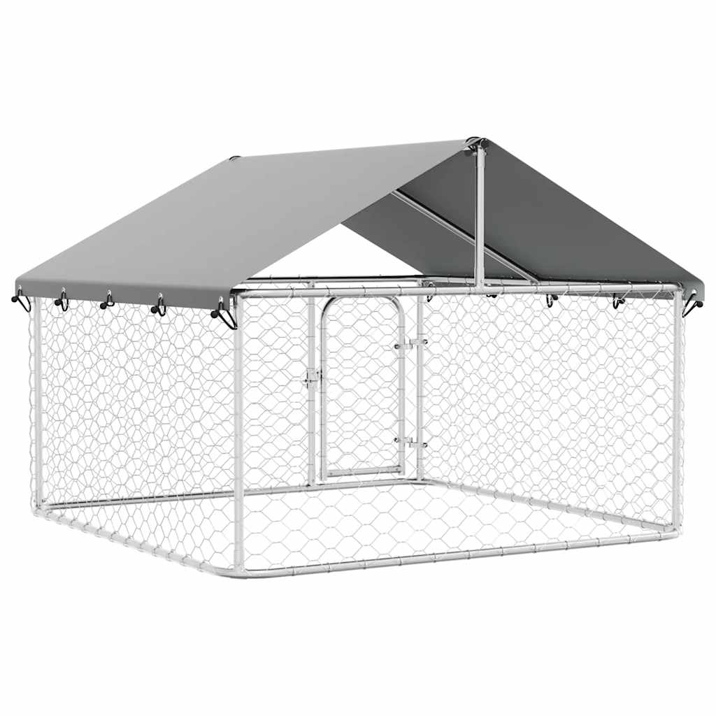 Gabbia per Cani da Esterno con Tetto 200x200x150 cm