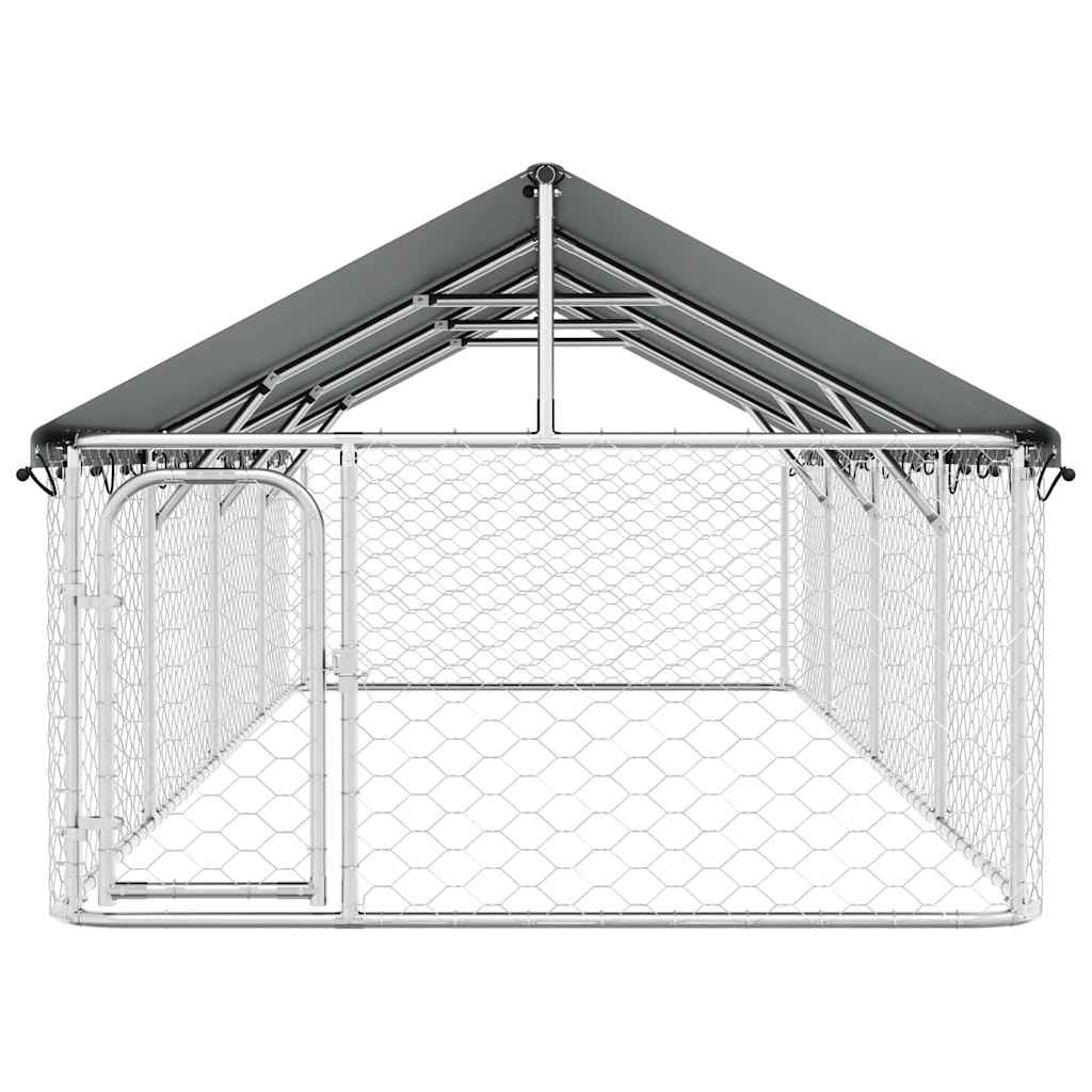 Gabbia per Cani da Esterno con Tetto 400x200x150 cm